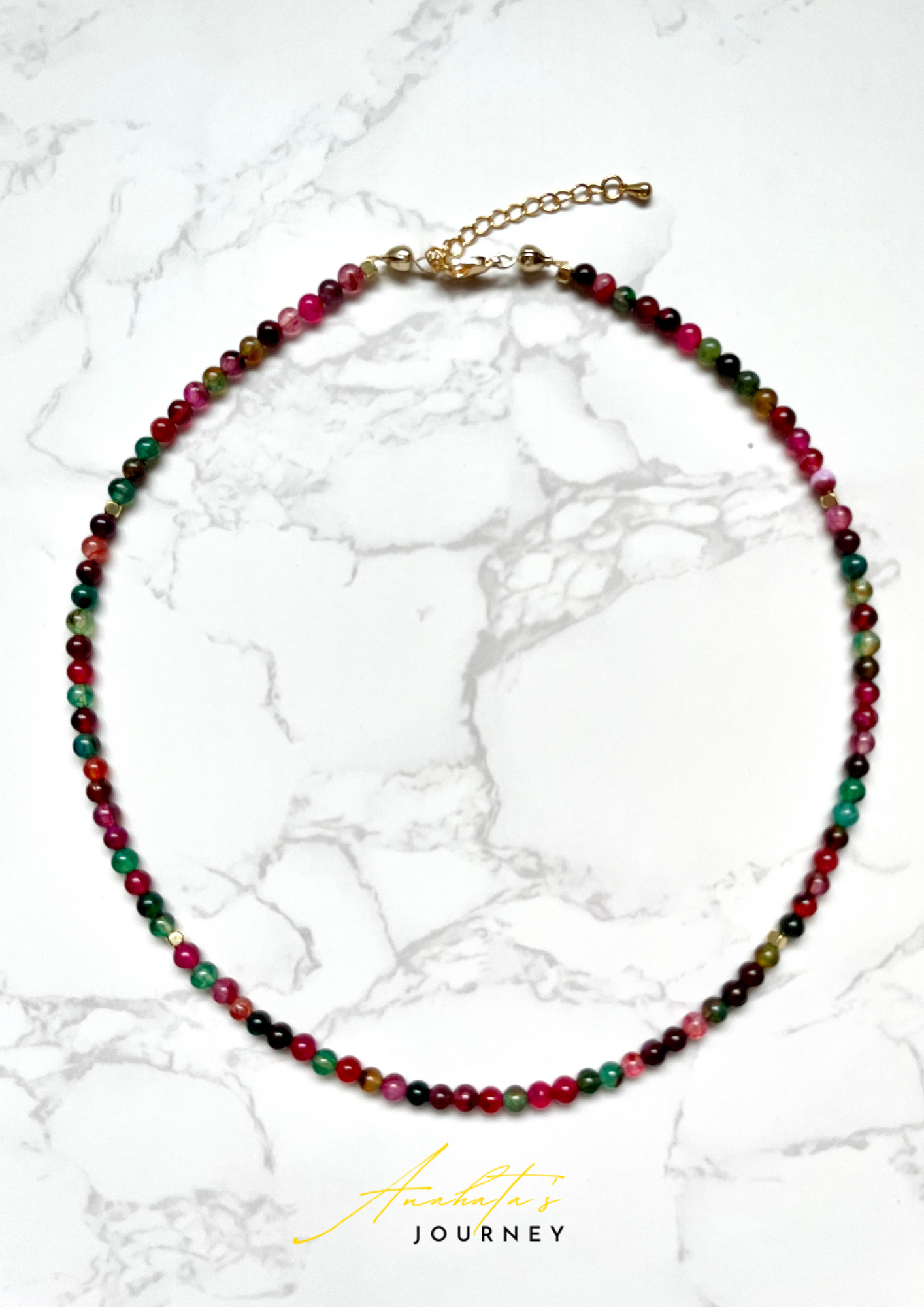 Peacock Agate Choker - Handcrafted Elegance and Healing