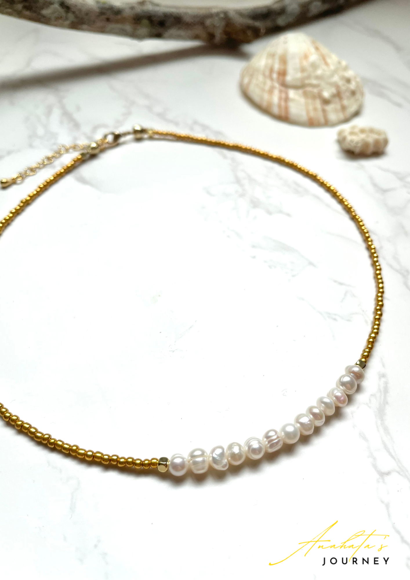 Pearl Miyuki Choker - Elegant Handcrafted Minimalist Necklace